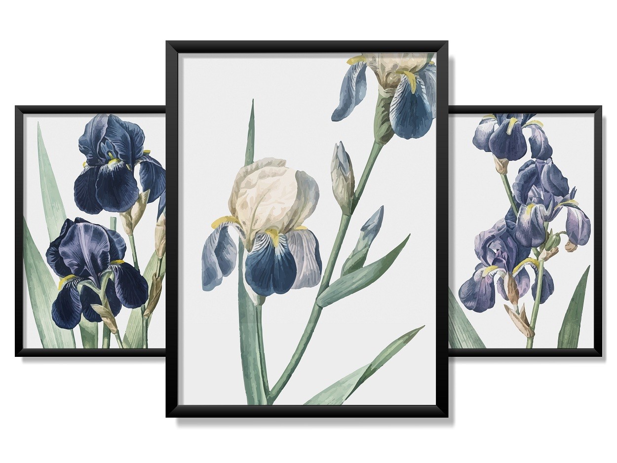 Obrazy w Drewnianej Ramie 90x40cm Orchid