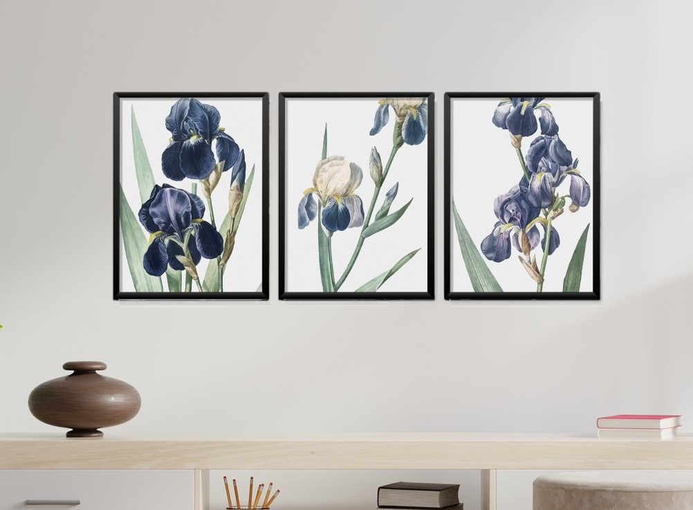 Obrazy w Drewnianej Ramie 90x40cm Orchid