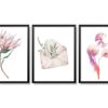 Obrazy w Drewnianej Ramie 90x40cm Romantic Flower