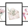 Obrazy w Drewnianej Ramie 90x40cm Romantic Flower