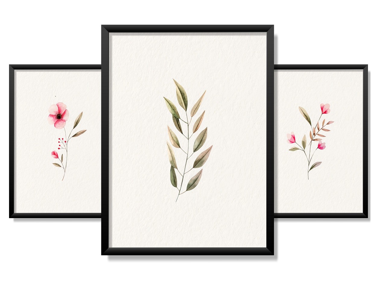 Obrazy w Drewnianej Ramie 90x40cm Spring Touch