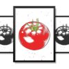 Obrazy w Drewnianej Ramie 90x40cm Tomato a Tegoniema
