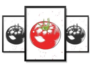 Obrazy w Drewnianej Ramie 90x40cm Tomato a Tegoniema