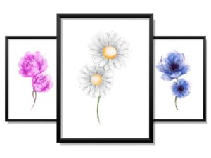 Obrazy w Drewnianej Ramie 90x40cm Total Spring