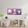 Obrazy w Drewnianej Ramie 90x40cm Violet Asia