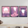 Obrazy w Drewnianej Ramie 90x40cm Violet Asia