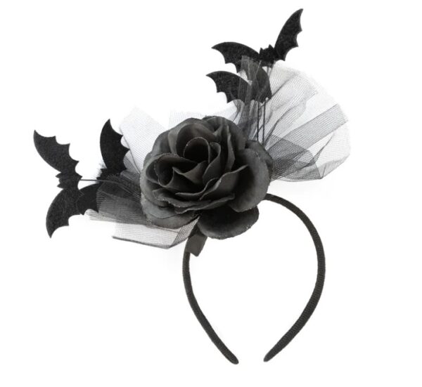 Opaska Black Rose Halloween