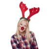Opaska Renifer Rudolf ze świecącym nosem