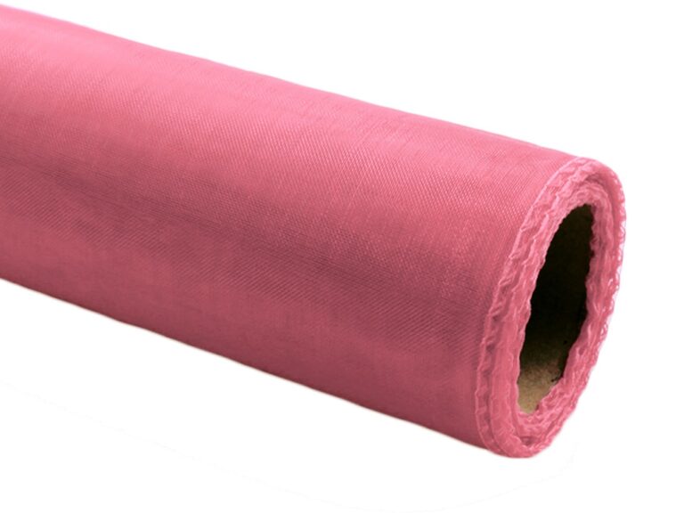 Organza obszywana 40cm x 9m jasnoróżowy