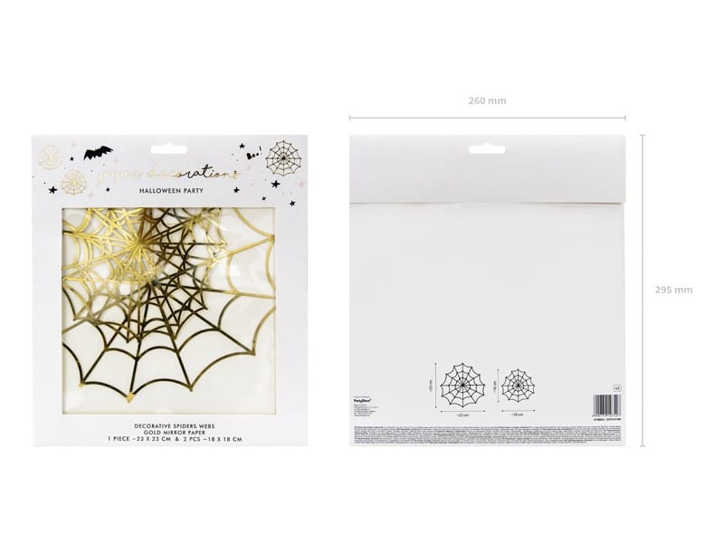 Pajęczyna Papierowa Złote Halloween