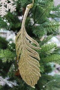 Piórko na choinkę, sztuczne 1x8x22cm