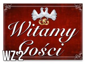 Plakat ślubny Bordowy