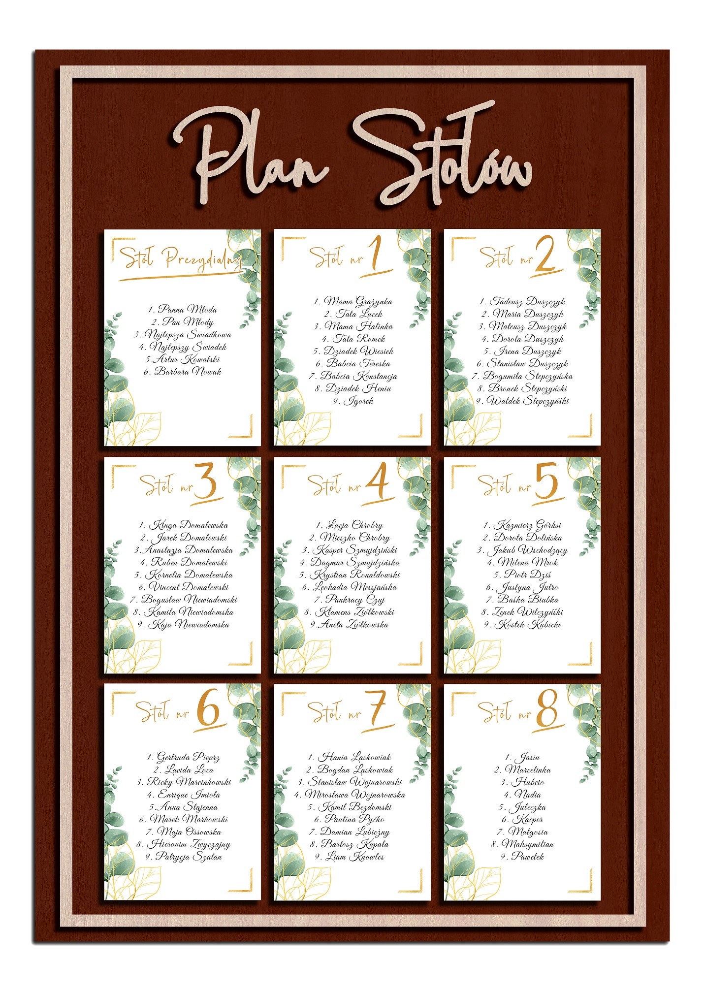 Plan Stołów Boho Personalizowany