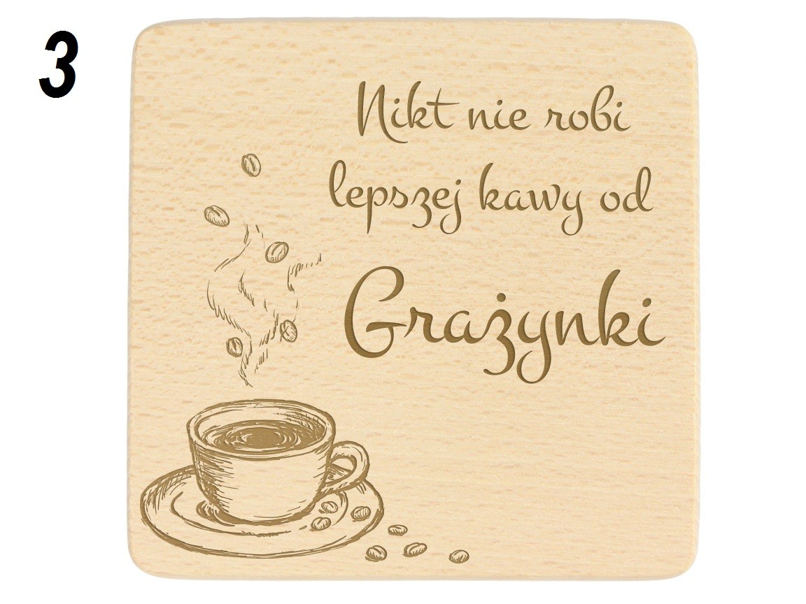 Podkładka Z Grawerem Drewniana Na Prezent