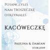Podziękowania Dla Gości Kacówka Aqua Blue 