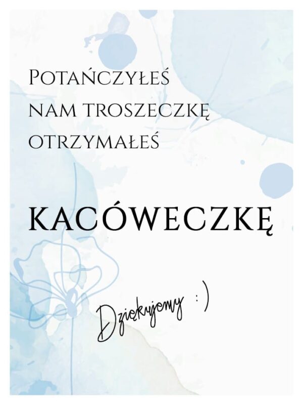 Podziękowania Dla Gości Kacówka Aqua Blue 