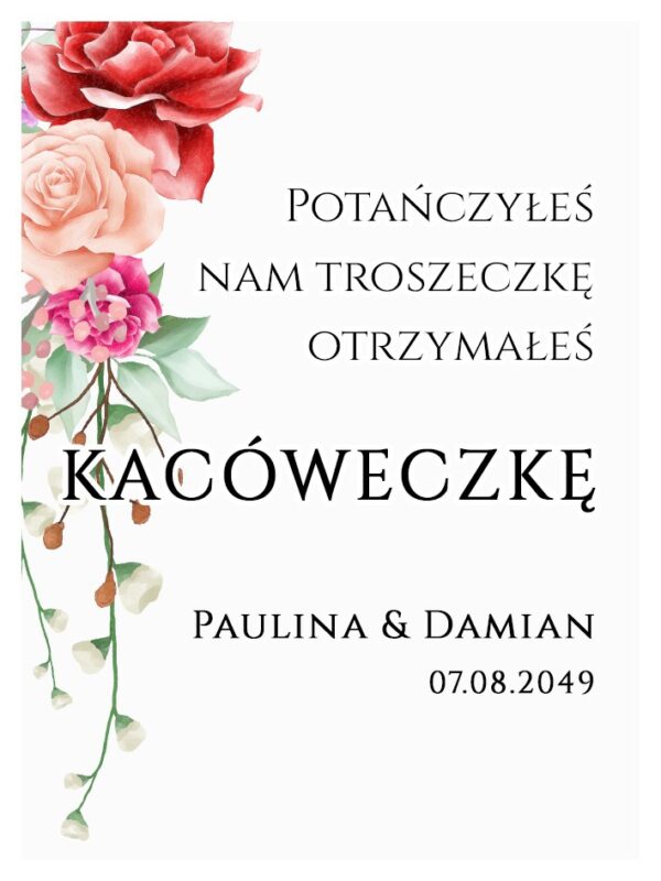 Podziękowania Dla Gości Kacówka Bukiet Panny Młodej 