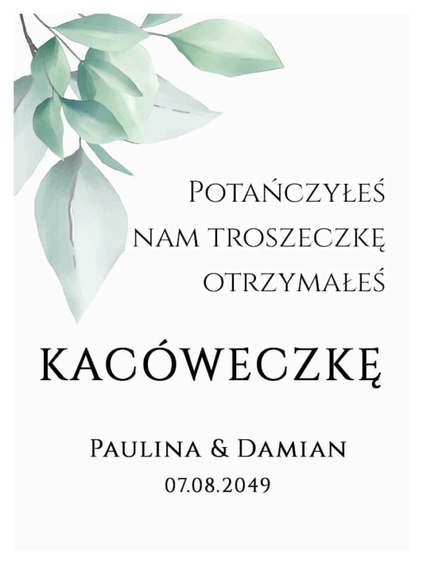 Podziękowania Dla Gości Kacówka Cold Mint Leaf 
