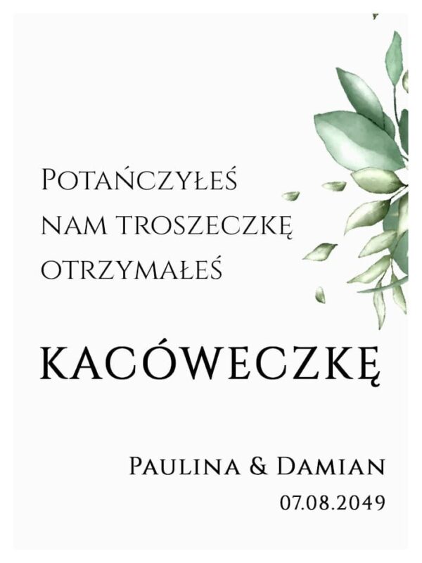 Podziękowania Dla Gości Kacówka Eucalyptus 