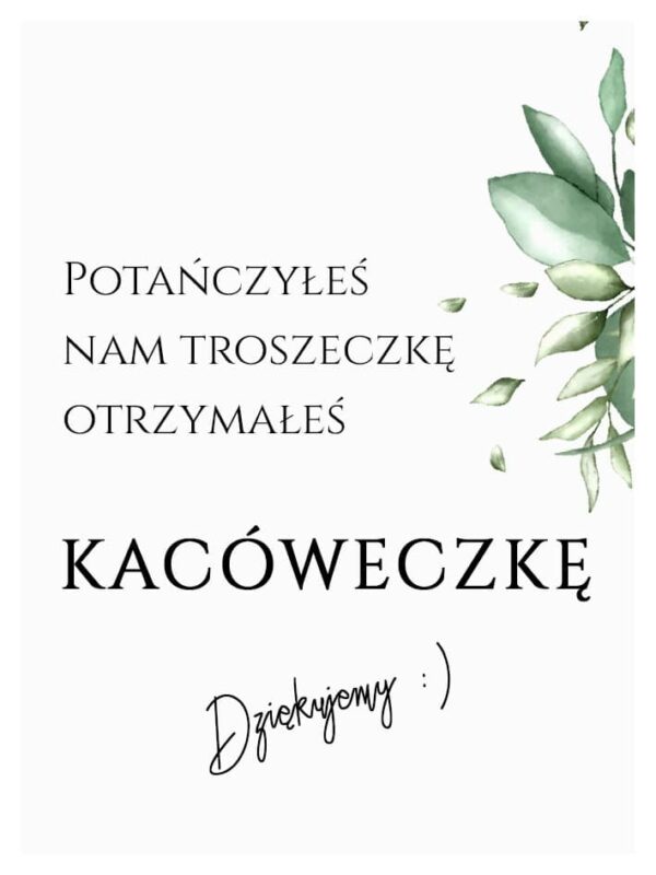 Podziękowania Dla Gości Kacówka Eucalyptus 