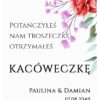 Podziękowania Dla Gości Kacówka Flower Dream 
