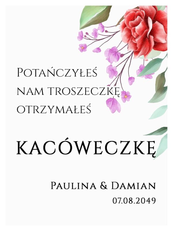Podziękowania Dla Gości Kacówka Flower Dream 
