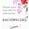 Podziękowania Dla Gości Kacówka Flower Dream 
