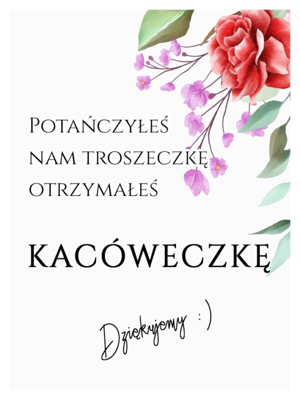 Podziękowania Dla Gości Kacówka Flower Dream 