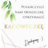 Podziękowania Dla Gości Kacówka Geo Spring 