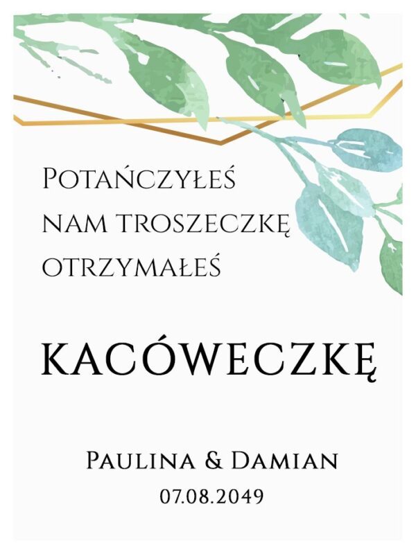 Podziękowania Dla Gości Kacówka Gold Olives 