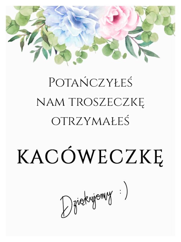 Podziękowania Dla Gości Kacówka Harmonia 