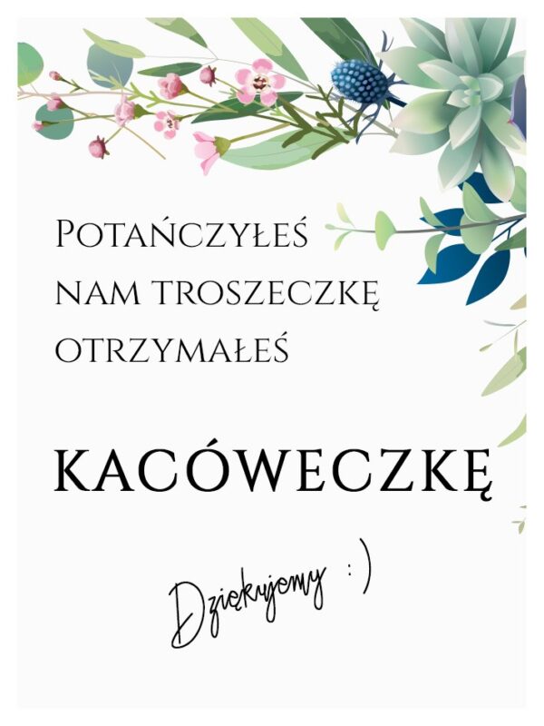 Podziękowania Dla Gości Kacówka Kwiatowe Rustic 