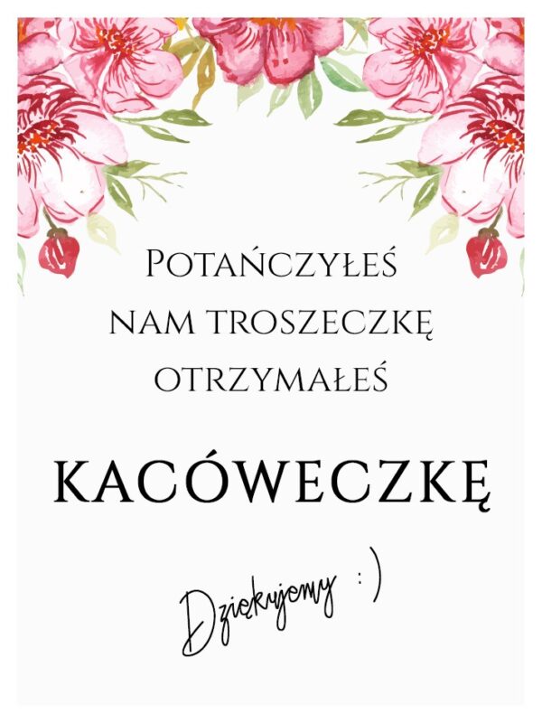 Podziękowania Dla Gości Kacówka Kwiatowy Ogród 