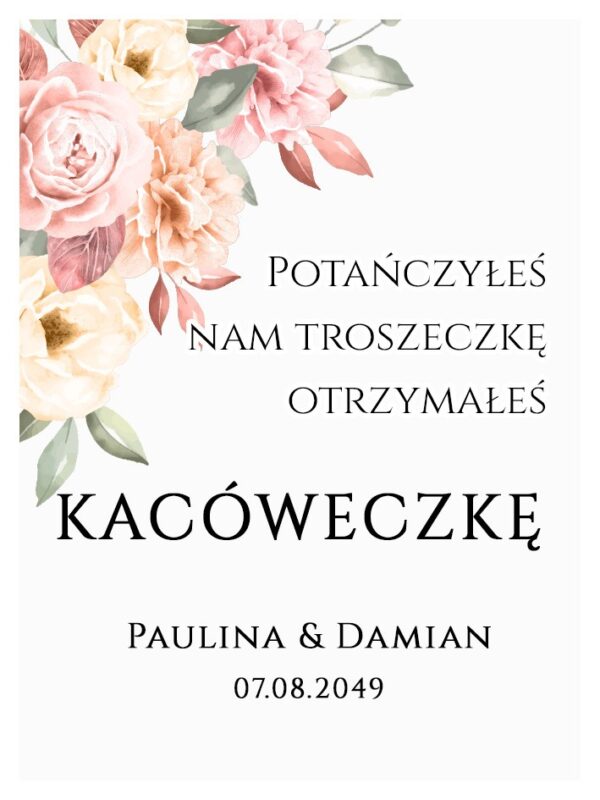 Podziękowania Dla Gości Kacówka Luxury Flowers 