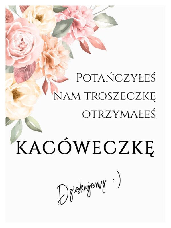 Podziękowania Dla Gości Kacówka Luxury Flowers 