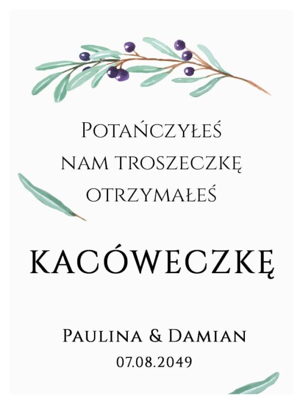 Podziękowania Dla Gości Kacówka Miętowe Jagody 
