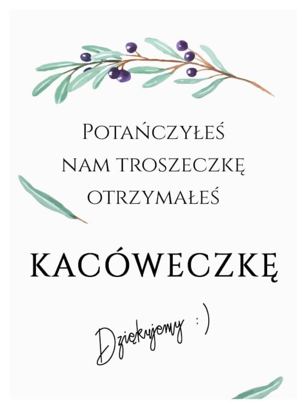 Podziękowania Dla Gości Kacówka Miętowe Jagody 