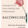Podziękowania Dla Gości Kacówka Mini Spring 