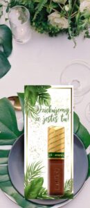 Podziękowania dla Gości Merci Palm Leaves  12szt