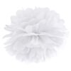 Pompon bibułowy 35cm Biały