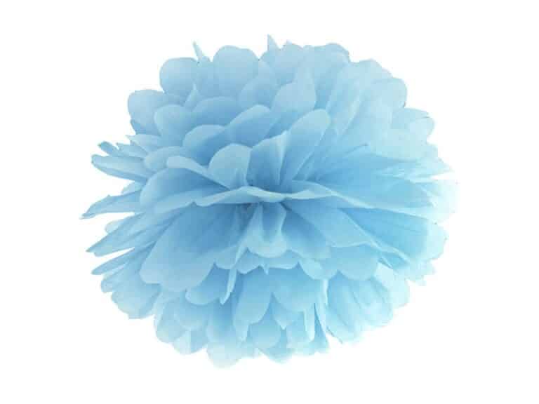 Pompon bibułowy 35cm Błękitny