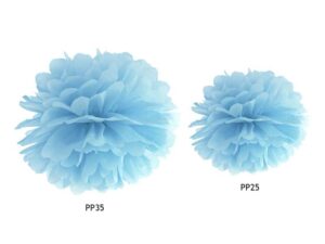 Pompon bibułowy 35cm Błękitny