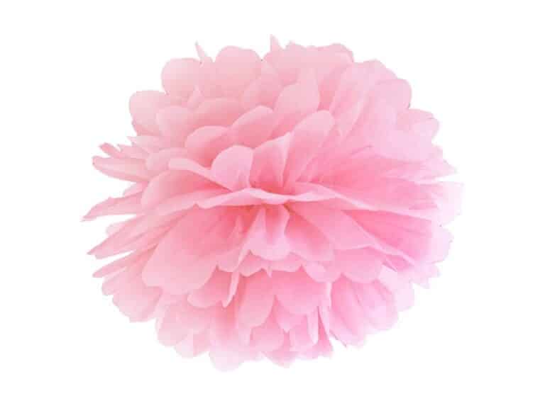 Pompon bibułowy 35cm Jasno Różowy
