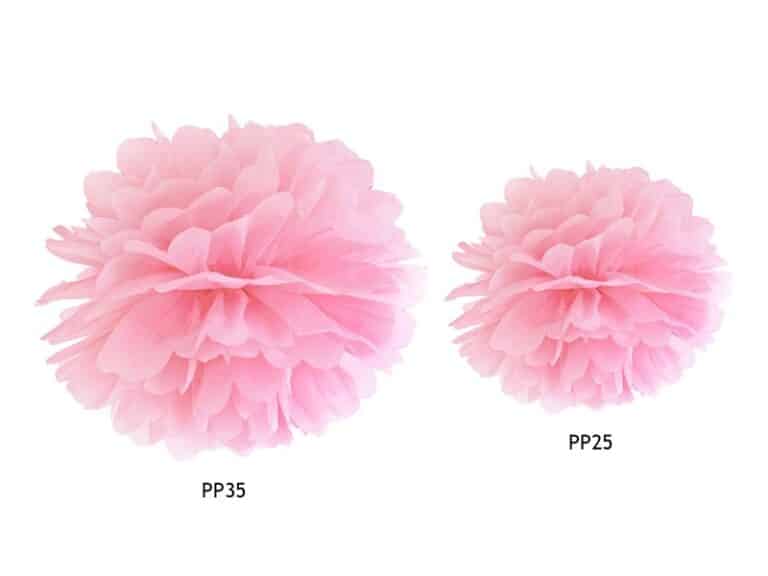 Pompon bibułowy 35cm Jasno Różowy