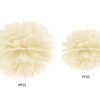 Pompon bibułowy 35cm Kremowy