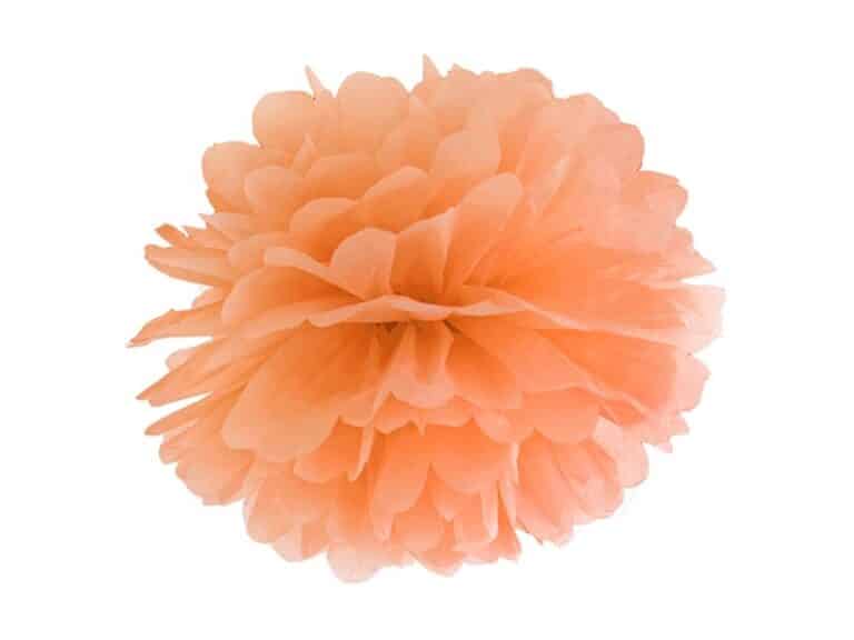 Pompon bibułowy 35cm Pomarańczowy
