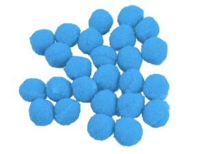 Pomponiki dekoracyjne 1,5cm niebieskie