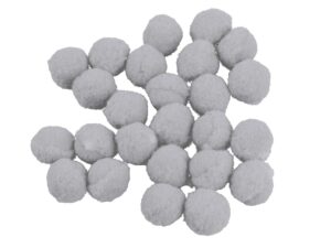 Pomponiki dekoracyjne 1,5cm szare