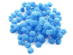 Pomponiki dekoracyjne 1cm niebieskie