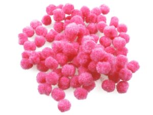 Pomponiki dekoracyjne 1cm różowe